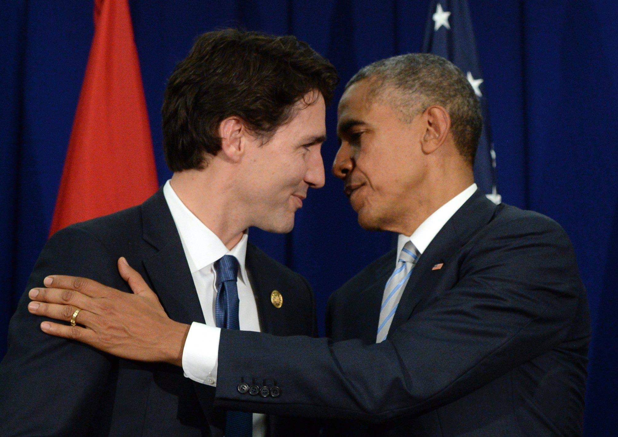 High Quality Trudeau and Obama Blank Meme Template