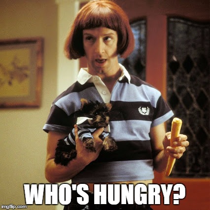 WHO'S HUNGRY? | image tagged in who's hungry,carrot,bj,andy dick,blow job | made w/ Imgflip meme maker