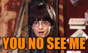 Harry Potter | YOU NO SEE ME | image tagged in harry potter | made w/ Imgflip meme maker