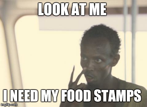 I'm The Captain Now | LOOK AT ME I NEED MY FOOD STAMPS | image tagged in memes,i'm the captain now | made w/ Imgflip meme maker