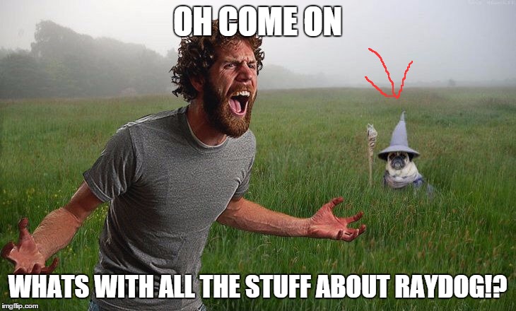 Oh come on | OH COME ON WHATS WITH ALL THE STUFF ABOUT RAYDOG!? | image tagged in oh come on | made w/ Imgflip meme maker
