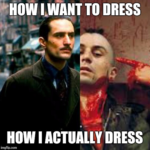 HOW I WANT TO DRESS HOW I ACTUALLY DRESS | image tagged in swish vs crasy | made w/ Imgflip meme maker