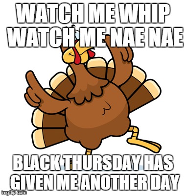 WATCH ME WHIP WATCH ME NAE NAE BLACK THURSDAY HAS GIVEN ME ANOTHER DAY | made w/ Imgflip meme maker