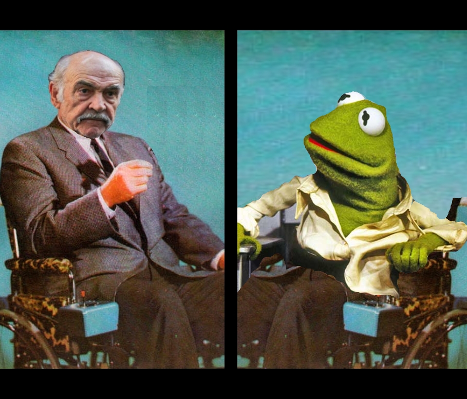 Kermit vs Sean Connery Wheelchairs Meme Generator. 