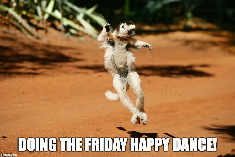 Happy Dance! | DOING THE FRIDAY HAPPY DANCE! | image tagged in funny | made w/ Imgflip meme maker