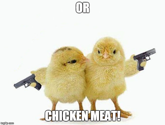 OR CHICKEN MEAT! | made w/ Imgflip meme maker