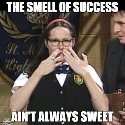 Mary Catherine Gallagher | THE SMELL OF SUCCESS AIN'T ALWAYS SWEET | image tagged in mary catherine gallagher | made w/ Imgflip meme maker