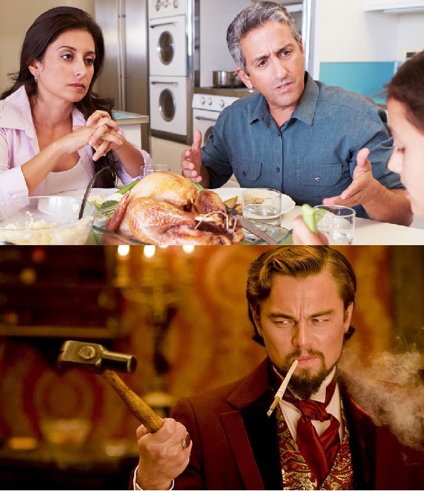 Thanksgiving Dinner Debate Blank Meme Template