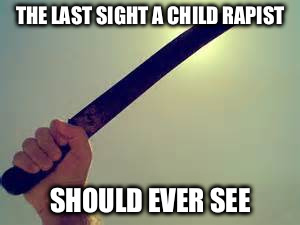 THE LAST SIGHT A CHILD RAPIST SHOULD EVER SEE | image tagged in justice old style | made w/ Imgflip meme maker