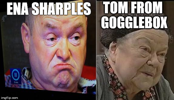 ENA SHARPLES TOM FROM GOGGLEBOX | image tagged in gogglebox,corrie | made w/ Imgflip meme maker
