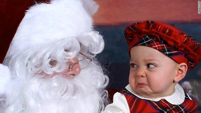 Santa with kid Blank Meme Template