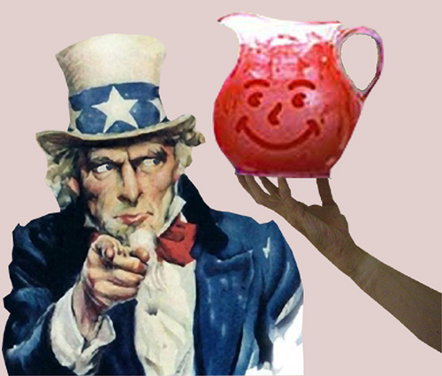 High Quality uncle sam says drink the kool aid Blank Meme Template