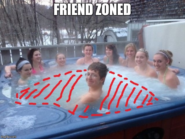 Effective virginity preserver | FRIEND ZONED | image tagged in virgin,friendzone | made w/ Imgflip meme maker