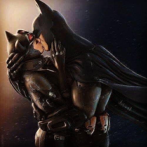 batman and cat woman  Blank Meme Template