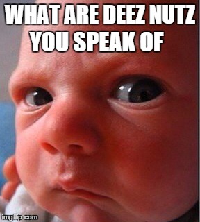 WHAT ARE DEEZ NUTZ YOU SPEAK OF | made w/ Imgflip meme maker