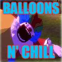 balloons and chill | BALLOONS N' CHILL | image tagged in clown netflix and chill meme | made w/ Imgflip meme maker