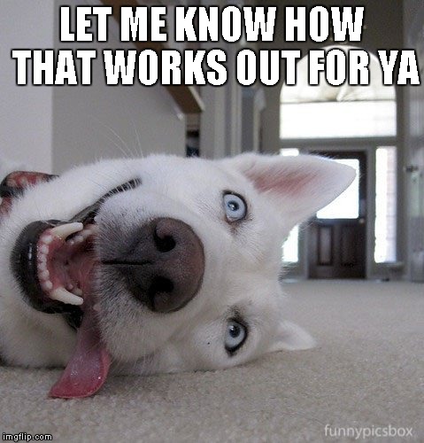 LET ME KNOW HOW THAT WORKS OUT FOR YA | made w/ Imgflip meme maker