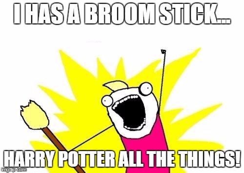X All The Y | I HAS A BROOM STICK... HARRY POTTER ALL THE THINGS! | image tagged in memes,x all the y | made w/ Imgflip meme maker
