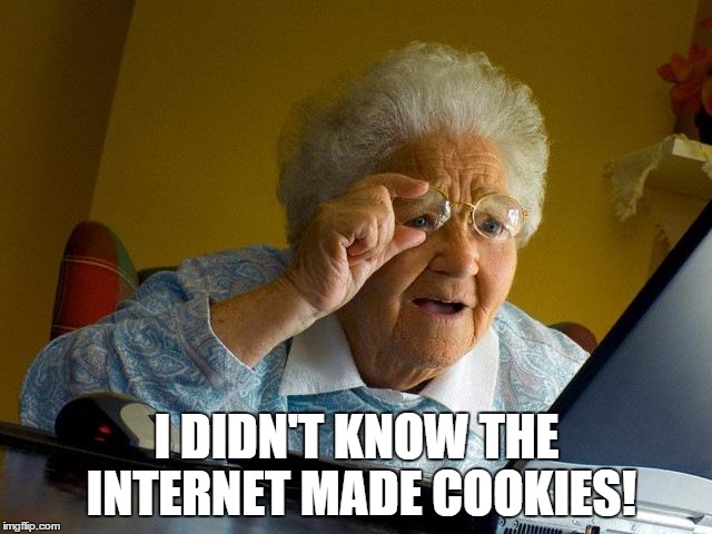 Grandma Finds The Internet Meme | I DIDN'T KNOW THE INTERNET MADE COOKIES! | image tagged in memes,grandma finds the internet | made w/ Imgflip meme maker