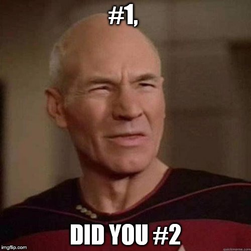 Dafuq Picard | #1, DID YOU #2 | image tagged in dafuq picard | made w/ Imgflip meme maker