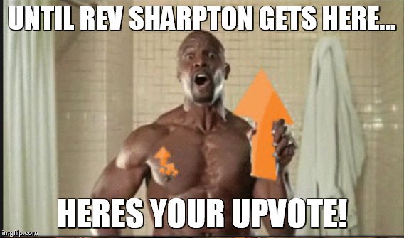 UNTIL REV SHARPTON GETS HERE... HERES YOUR UPVOTE! | made w/ Imgflip meme maker