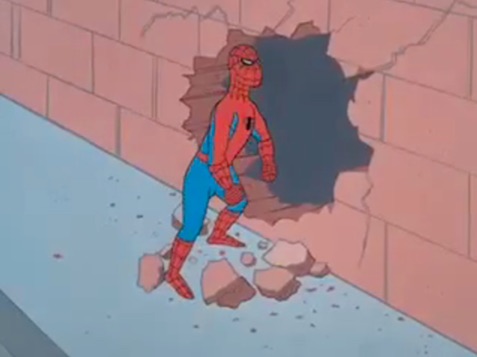 Spiderman and The Wall Blank Meme Template