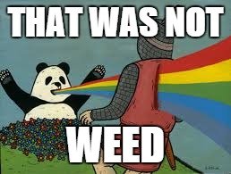panda killz | THAT WAS NOT WEED | image tagged in panda killz | made w/ Imgflip meme maker