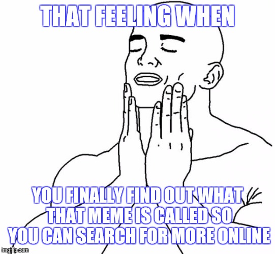 Feels Good Man | THAT FEELING WHEN YOU FINALLY FIND OUT WHAT THAT MEME IS CALLED SO YOU CAN SEARCH FOR MORE ONLINE | image tagged in feels good man | made w/ Imgflip meme maker