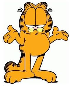 Garfield shrug Blank Meme Template