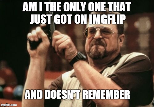 Am I The Only One Around Here Meme | AM I THE ONLY ONE THAT JUST GOT ON IMGFLIP AND DOESN'T REMEMBER | image tagged in memes,am i the only one around here | made w/ Imgflip meme maker