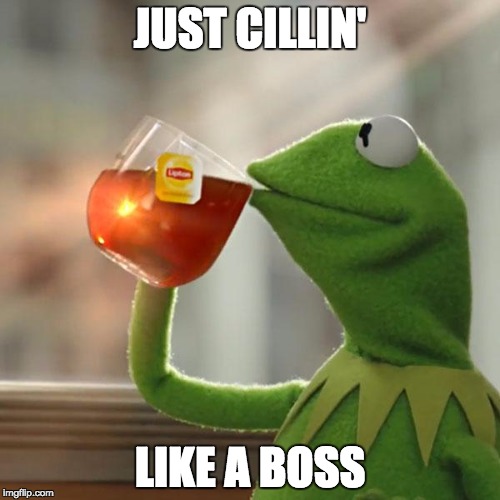 But That's None Of My Business Meme | JUST CILLIN' LIKE A BOSS | image tagged in memes,but thats none of my business,kermit the frog | made w/ Imgflip meme maker