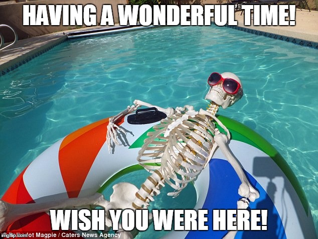 HAVING A WONDERFUL TIME! WISH YOU WERE HERE! | made w/ Imgflip meme maker