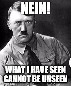 Adolf Hitler | NEIN! WHAT I HAVE SEEN CANNOT BE UNSEEN | image tagged in adolf hitler | made w/ Imgflip meme maker