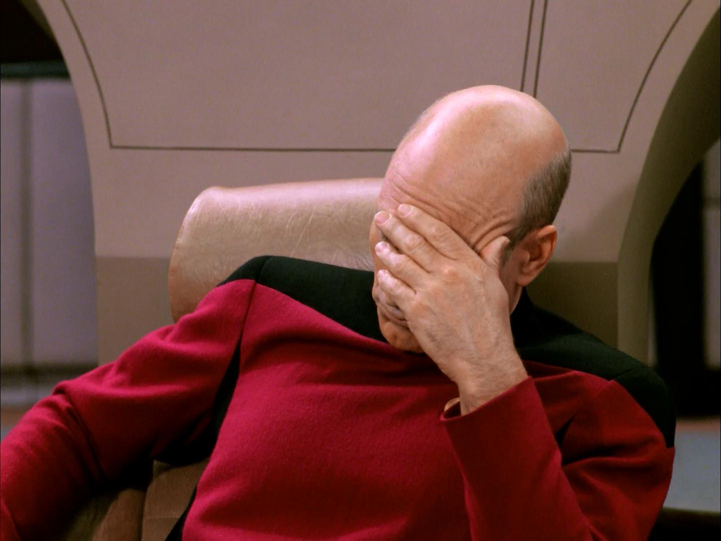 High Quality picard face palm Blank Meme Template
