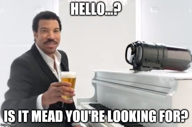 A variation on a theme... | HELLO...? IS IT MEAD YOU'RE LOOKING FOR? | image tagged in lionel richie,hello,pint,funny | made w/ Imgflip meme maker