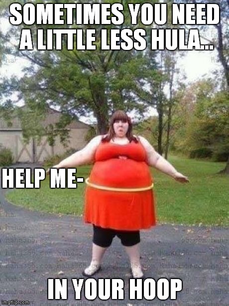 SOMETIMES YOU NEED A LITTLE LESS HULA... IN YOUR HOOP HELP ME- | made w/ Imgflip meme maker