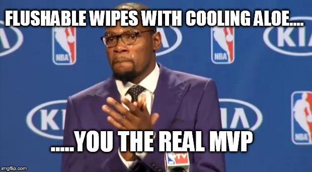 You The Real MVP Meme | FLUSHABLE WIPES WITH COOLING ALOE.... .....YOU THE REAL MVP | image tagged in memes,you the real mvp | made w/ Imgflip meme maker