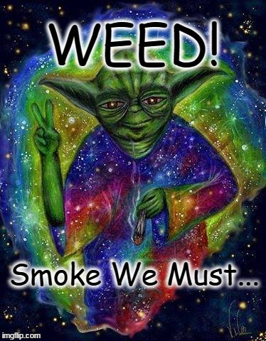 WEED, Smoke We Must! | WEED! Smoke We Must... | image tagged in yoda wisdom,yoda stoned,marijuana,weed,pot smoking,memes | made w/ Imgflip meme maker