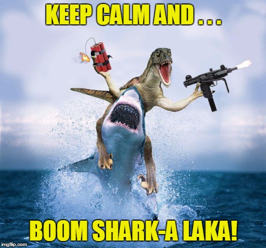 KEEP CALM AND . . . BOOM SHARK-A LAKA! | made w/ Imgflip meme maker