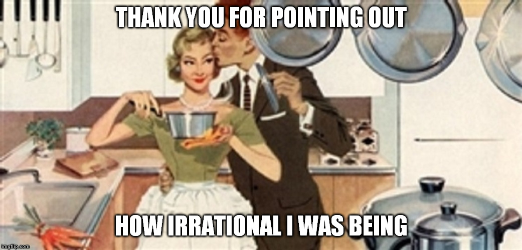 THANK YOU FOR POINTING OUT HOW IRRATIONAL I WAS BEING | made w/ Imgflip meme maker