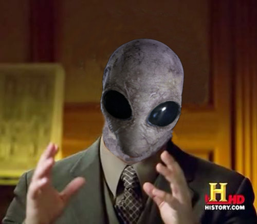 High Quality Ancient Alien Guy Blank Meme Template