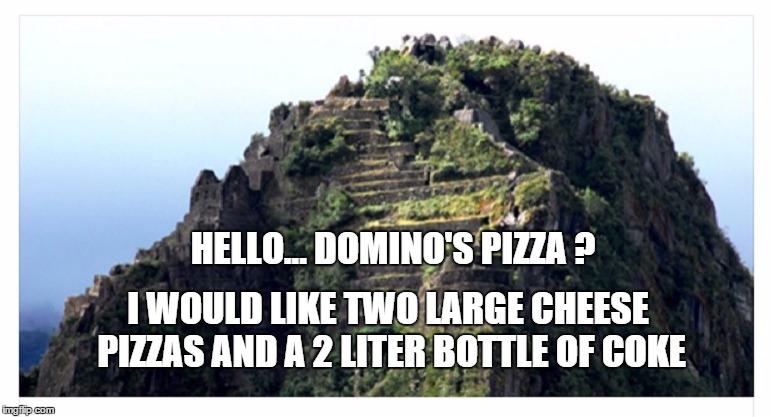 hello domino's? | HELLO... DOMINO'S PIZZA ? I WOULD LIKE TWO LARGE CHEESE PIZZAS AND A 2 LITER BOTTLE OF COKE | image tagged in funny | made w/ Imgflip meme maker