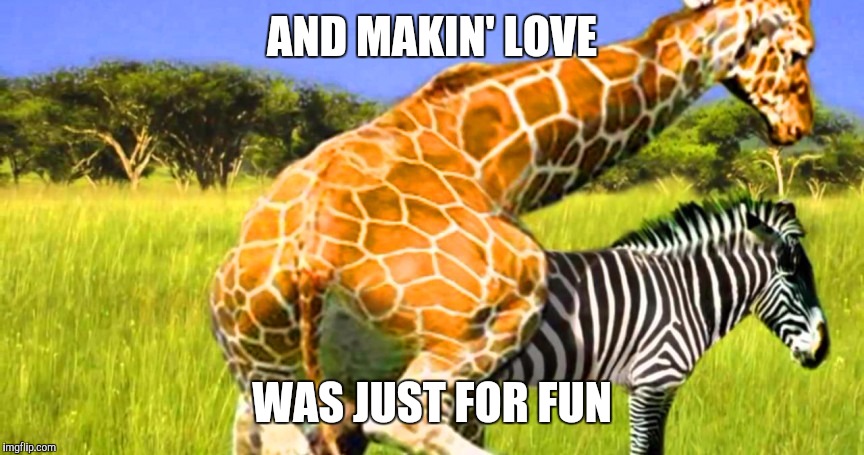 AND MAKIN' LOVE WAS JUST FOR FUN | made w/ Imgflip meme maker