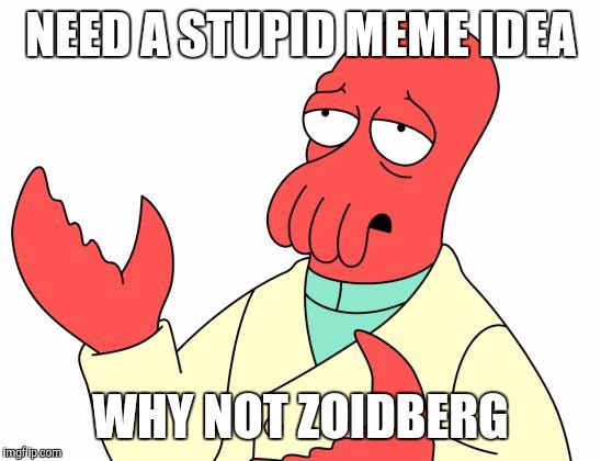 Why not zoidberg | NEED A STUPID MEME IDEA WHY NOT ZOIDBERG | image tagged in memes,futurama zoidberg,why not zoidberg | made w/ Imgflip meme maker