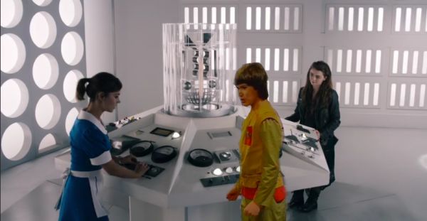 Adric and Clara in the TARDIS Console Room Blank Meme Template