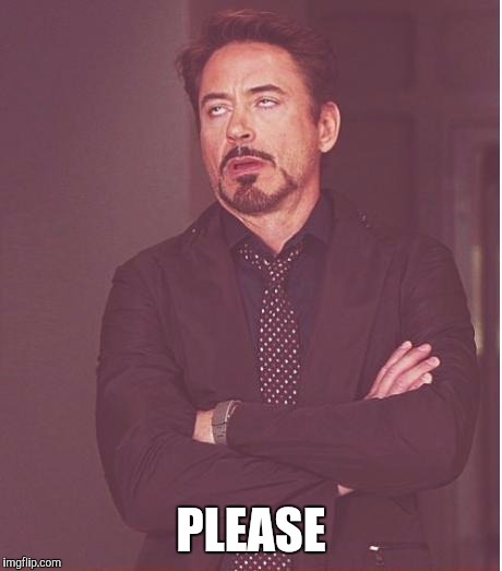 Face You Make Robert Downey Jr Meme | PLEASE | image tagged in memes,face you make robert downey jr | made w/ Imgflip meme maker