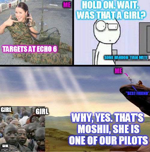"Stop talking and start shooting..." | GIRL GIRL GIRL | image tagged in girls in games,memes,gamer,gamer girl,video games | made w/ Imgflip meme maker