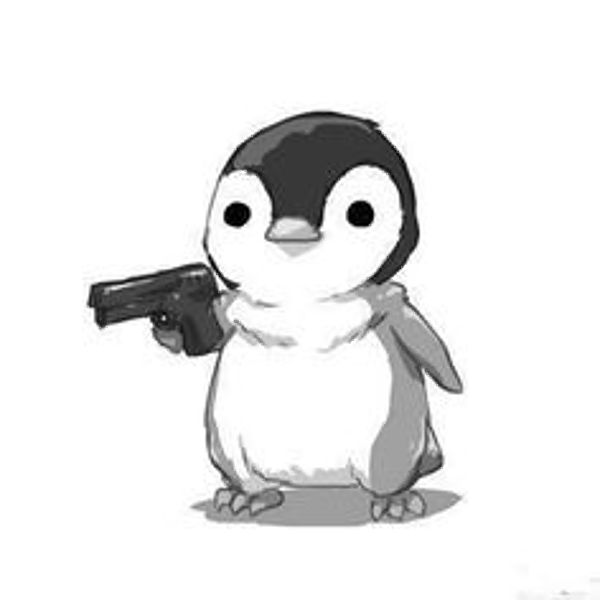 High Quality Penguin Holding Gun Blank Meme Template