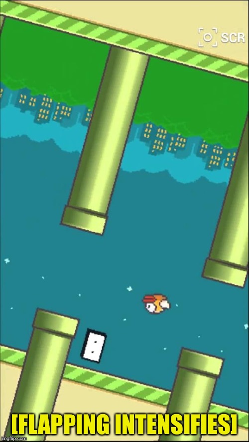 Flap | [FLAPPING INTENSIFIES] | image tagged in flappy bird | made w/ Imgflip meme maker