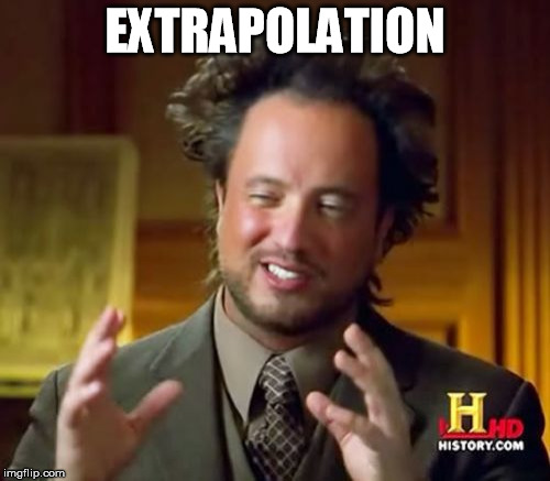 Ancient Aliens Meme | EXTRAPOLATION | image tagged in memes,ancient aliens | made w/ Imgflip meme maker